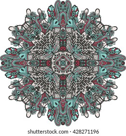 mandala dibujada a mano psicodélica