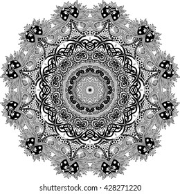psychedelic hand-drawn mandala