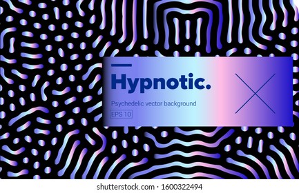 Psychedelic holographic abstract background made by generative algorithm: Reaction-diffusion or Turing pattern formation.