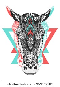 psychedelic horse illustration