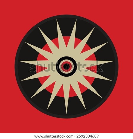 psychedelic illustration; silp studio exhibition; retro color pallete; psychedelic retro; psychedelic art; retro geometric; retrofuturistic; art exhibition; retro abstract; geometric art; red and blac