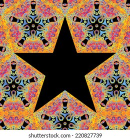 Psychedelic kaleidoscopic element vector illustration