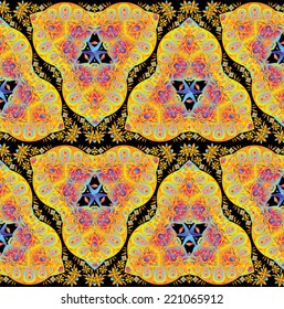 Psychedelic kaleidoscopic pattern vector illustration