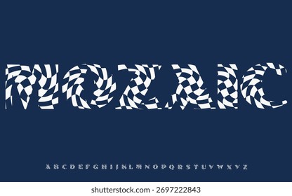 Psychedelic Liquid Font – Abstract Alphabet Typeface for Retro Poster and Creative Design