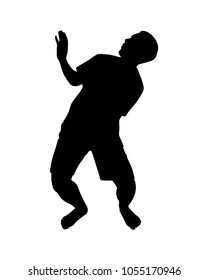 Psychedelic man silhouette vector