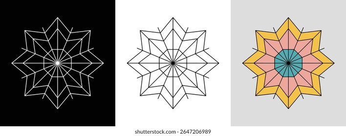 Psychedelic mandala with radial balance and candy-colored pastel hues for vibrant decor.