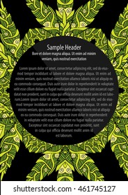 Psychedelic Marijuana Cannabis Flyer Poster Art Template Vector Illustration
