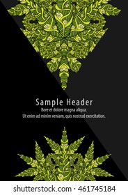Psychedelic Marijuana Cannabis Flyer Poster Art Template Vector Illustration