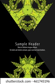 Psychedelic Marijuana Cannabis Flyer Poster Art Template Vector Illustration