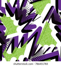 Psychedelic maze seamless pattern