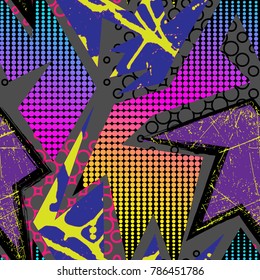 Psychedelic maze seamless pattern