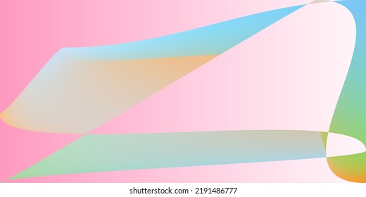 Psychedelischer Minimal-Digital-Form-trendiger Hintergrund. Neon Futuristic Rainbow Technology Illustration. Dynamische Fluid-Layers rosa glatte Oberfläche. Pastellfarbene, glatte Farbe Moderne, mehrfarbige Farbmesh.