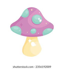 psychedelic mushroom design vector isolated