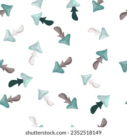 Psychedelic mushrooms seamless pattern. Magical fly agaric wallpaper. Design for printing, textile, fabric, fashion, interior, wrapping paper. Vector illustration