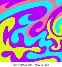 Psychedelic Neon Fluid Abstraction Background