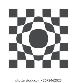 Psychedelic optical illusion aesthetic design