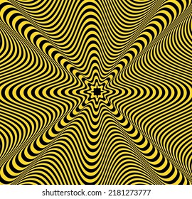 Psychedelic optical illusion background. Eps 10