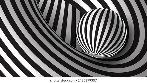 Psychedelic optical illusion background vector design in eps 10