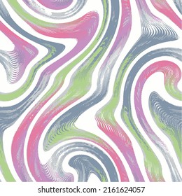 Psychedelic optical illusion. Hypnotic optic earth color seamless pattern design  surreal abstract background. Vector illustration.
