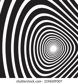 Psychedelic optical illusion. Hypnotic surreal abstract background. Vector illustration.