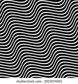 Psychedelic Optical Pattern in Black and White