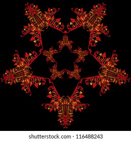 Psychedelic ornament element vector illustration