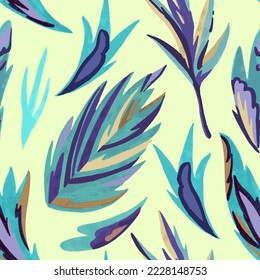 Psychedelic ornamental pattern. Watercolor hand drawn texture with floral and botanical ornate shapes and motifs. 