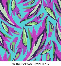 Psychedelic ornamental pattern. Watercolor hand drawn texture with floral and botanical ornate shapes and motifs. 