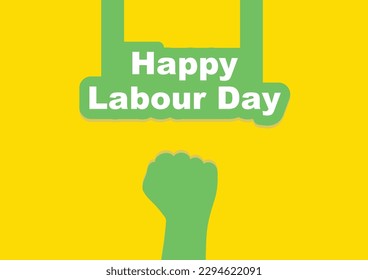 Psychedelic Paper Cut Vector on Labour Day