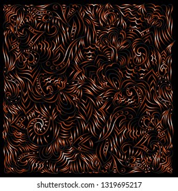 Psychedelic pattern. For meditation, soothing, twisting elements. Doodle drawn by hand