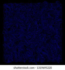 Psychedelic pattern. For meditation, soothing, twisting elements. Doodle drawn by hand