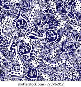 Psychedelic pattern. For meditation, soothing, twisting elements. Doodle drawn by hand