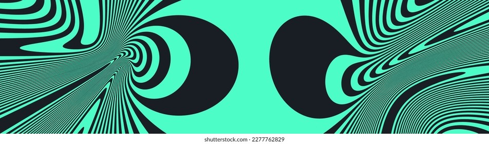Psychedelic pattern with melting and distorting lines. The geometric background by stripes. 3d vector illustration for brochure, annual report, magazine, poster, presentation, flyer or banner. 
