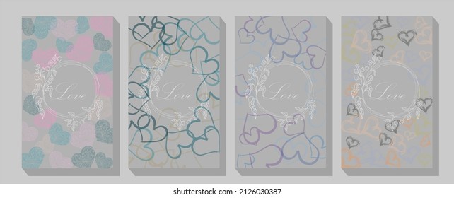 Psychedelic patterns with curves, stars, flowers, shapes. Abstract shapes for wallpaper and back.Low contrast