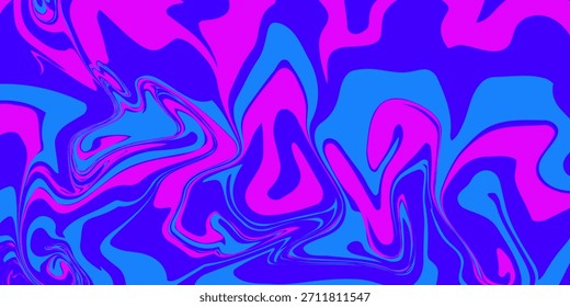 Psychedelic pink and blue colored abstract background. 
