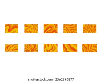 Psychedelic Retro Pattern Element Set