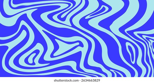 Psychedelic ripple wave background. Liquid marble groove texture. Ripple wave bg with abstract line. Psychedelic background. Vector illustration