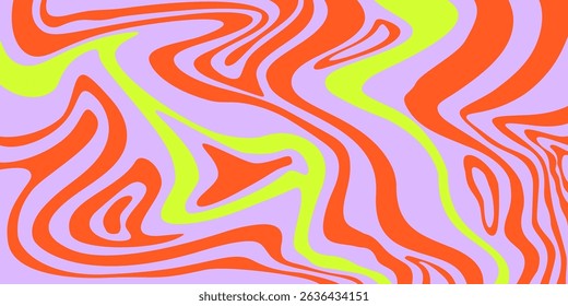 Psychedelic ripple wave background. Liquid marble groove texture. Ripple wave bg with abstract line. Psychedelic background. Vector illustration