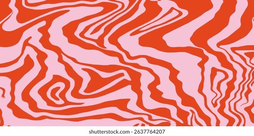 Psychedelic ripple wave background. Liquid marble groove texture. Ripple wave bg with abstract line. Psychedelic background. Vector illustration