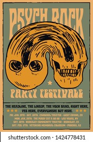 Psychedelic Rock Gig Poster Flyer Template