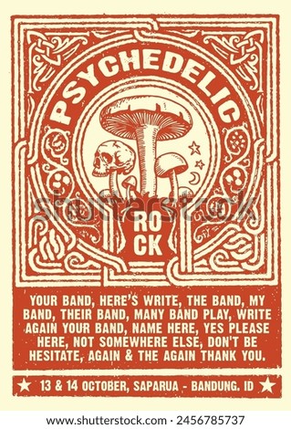 Psychedelic Rock Show Gig Poster Flyer Template