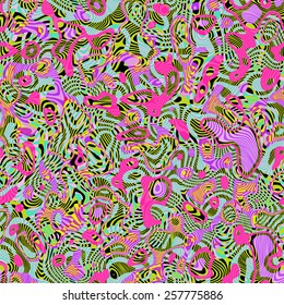 Psychedelic seamless acid background