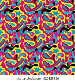 Psychedelic seamless graffiti pattern for your design