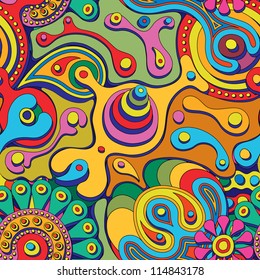 psychedelic seamless pattern