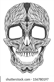 psychedelic skull