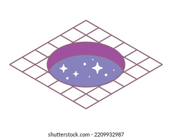 Psychedelisches Raumkonzept. Fantasie, Fantasie und Träume. Raum, Kosmos und Galaxien. Halluzinationen, Emulophrenie und Paranoia. Poster oder Banner für die Website. Cartoon-Flavektor-Vektorgrafik