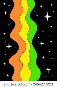 Psychedelischer Raum y2k Poster, Cartoon Hintergrund
