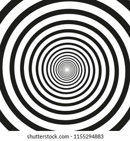 Espiral psicodélica con rayos radiales. Espiral hipnótica