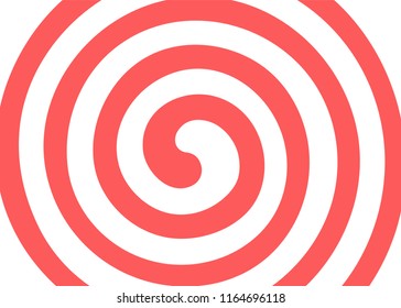 Psychedelic spiral with radial rays. Swirl spin comic vector