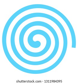 Psychedelic spiral with radial rays. Swirl spin comic vector